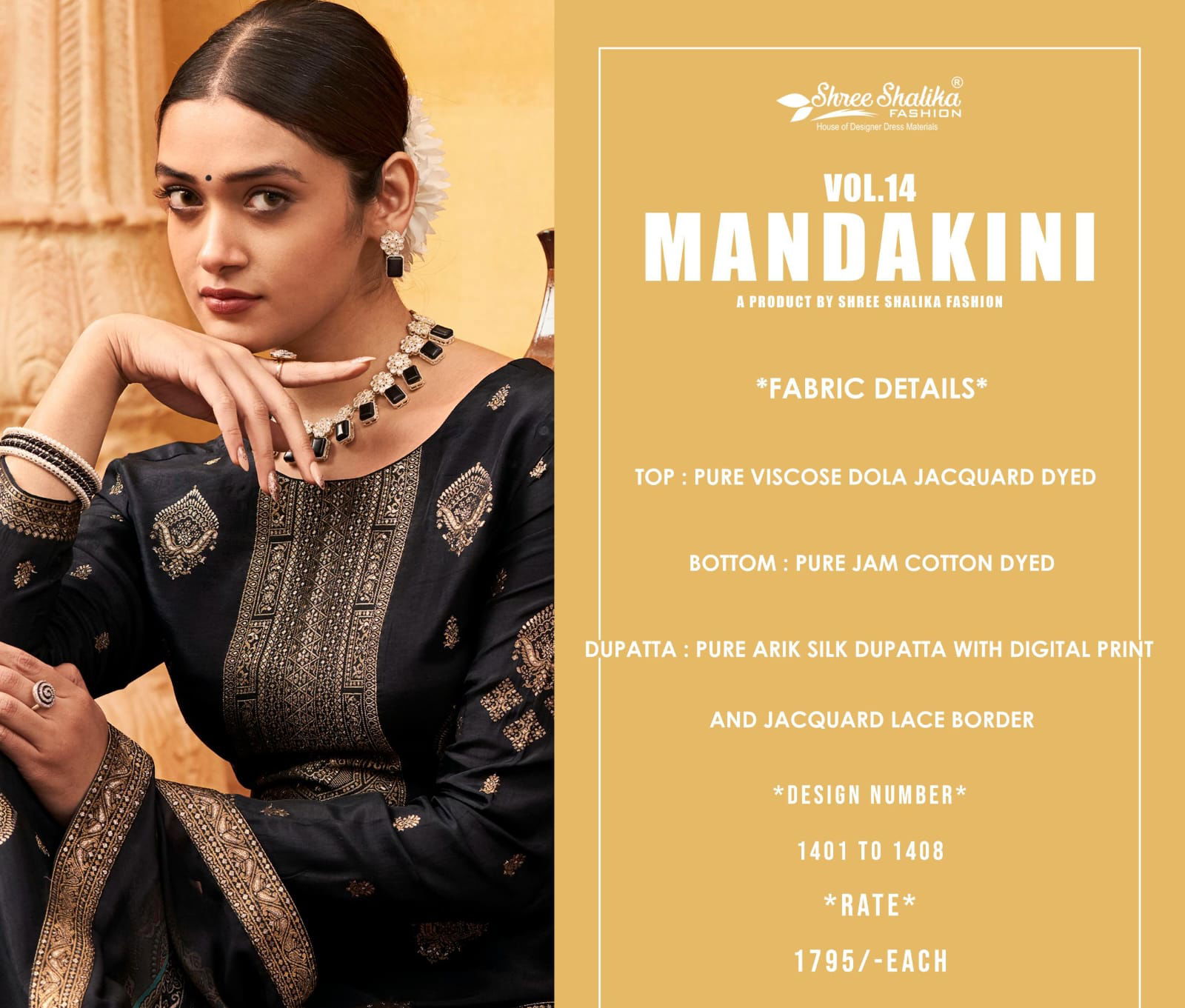 Mandakini Vol 14 By Shree Shalika Viscose Designer Salwar Kameez Wholesale Online
